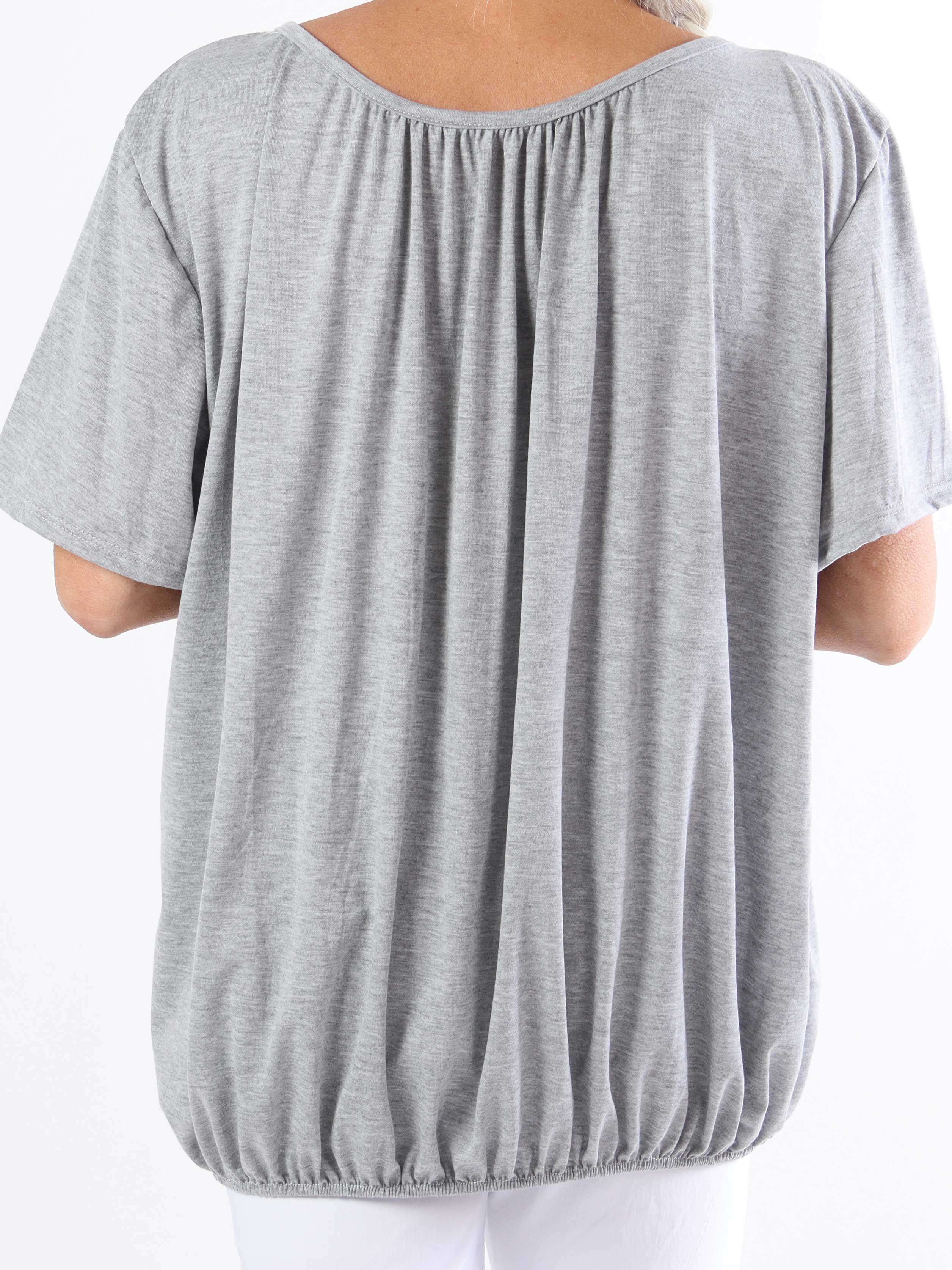 Miracle t-shirt - Basis t-shirt i plus size med elastik forneden (bestseller)